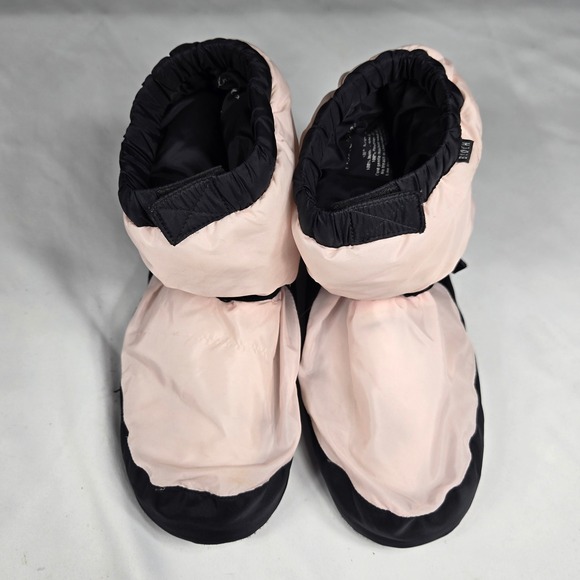 Bloch Emma & Iva Warm Up Booties Dance Slippers Pink Black Nylon Size 9.5 Inch - Picture 1 of 9